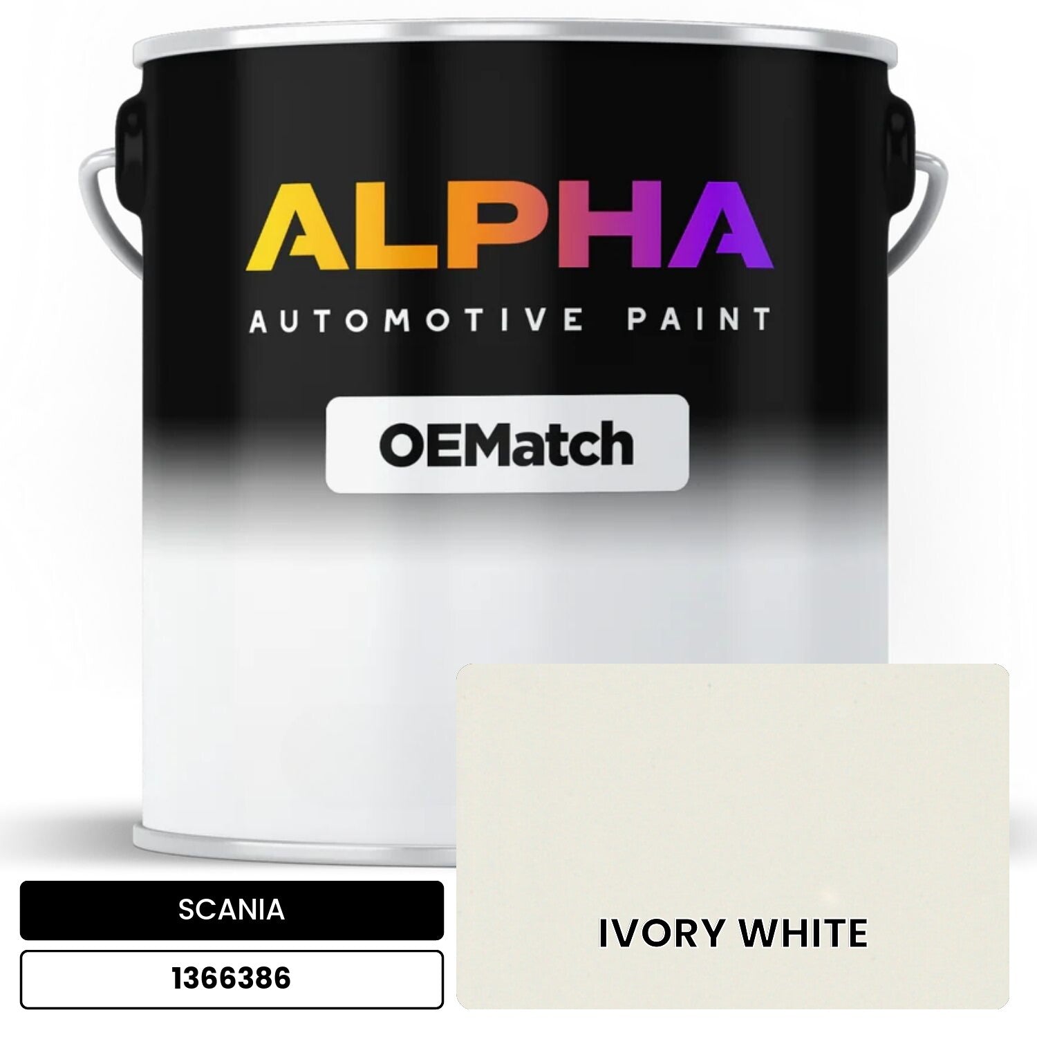 SCANIA IVORY WHITE 1366386 OEMatch Basecoat