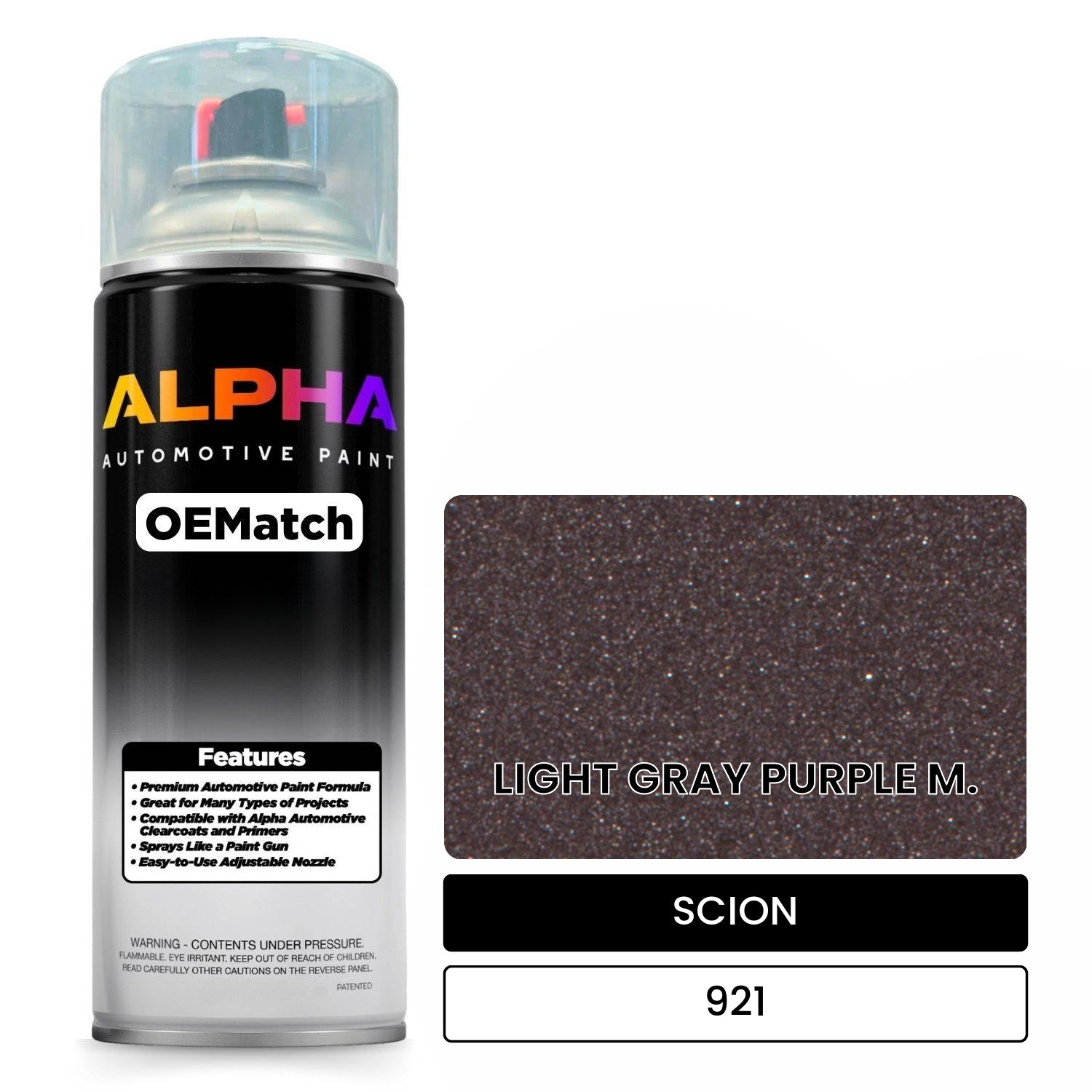 SCION LIGHT GRAY PURPLE M. 921 OEMatch Spraycan