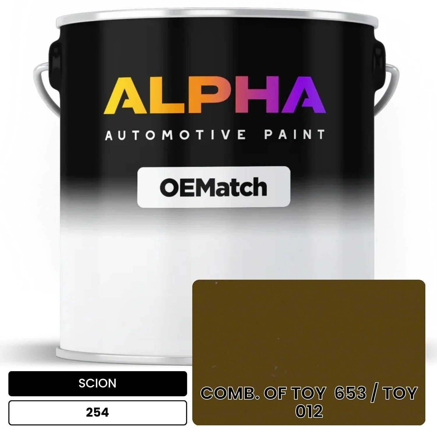 SCION COMB. OF TOY  653 / TOY  012 254 OEMatch Basecoat