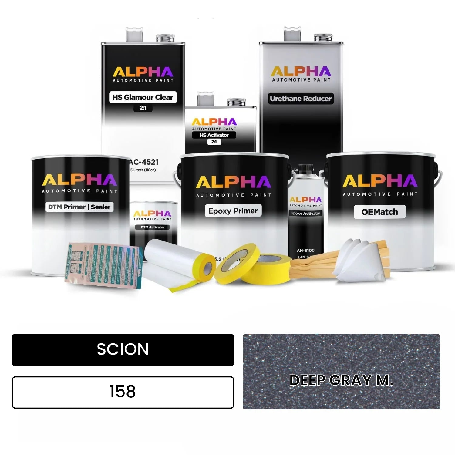 SCION DEEP GRAY M. 158 OEMatch Vehicle Paint Kit