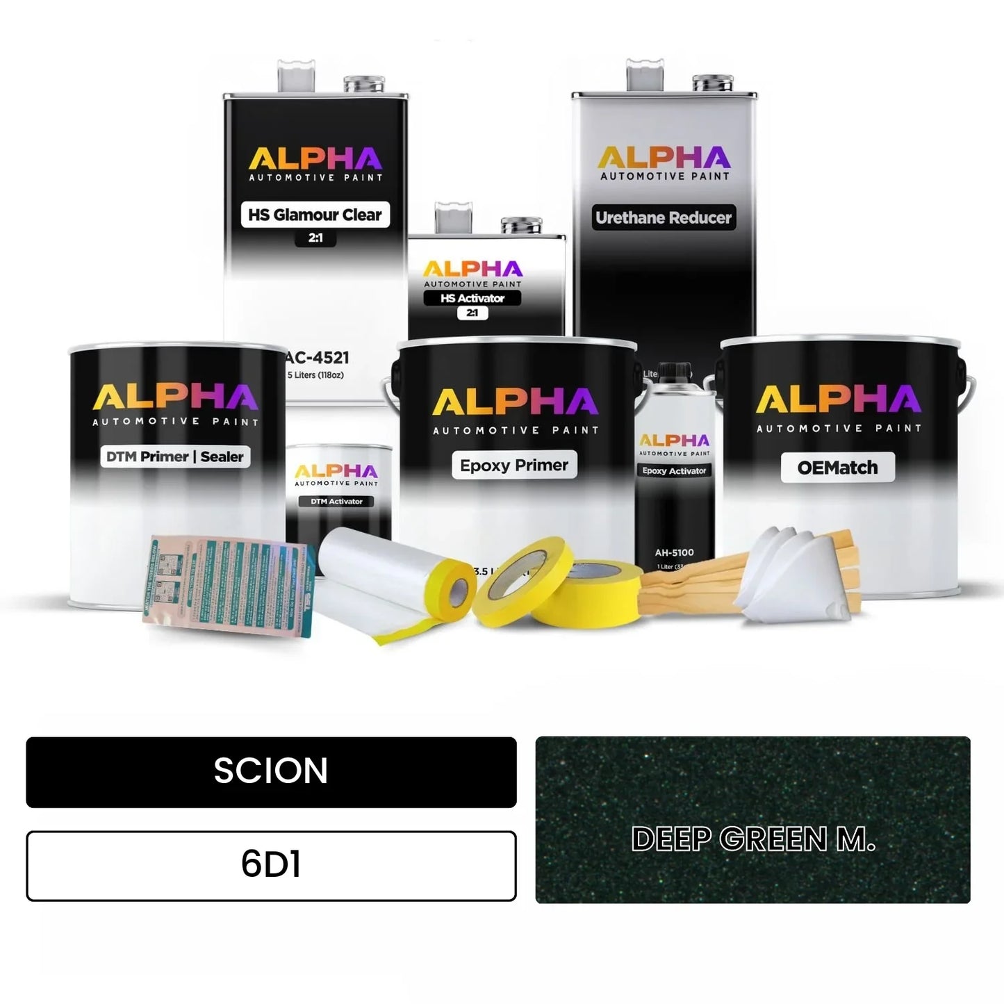 SCION DEEP GREEN M. 6D1 OEMatch Vehicle Paint Kit