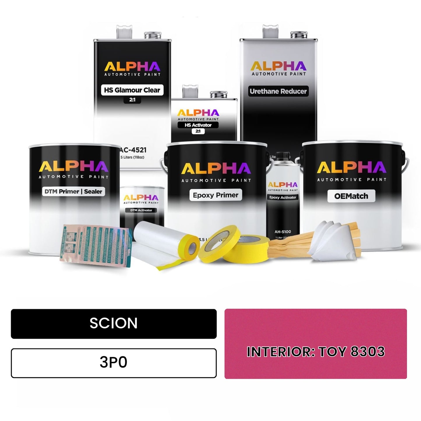 SCION INTERIOR: TOY 8303 3P0 OEMatch Vehicle Paint Kit