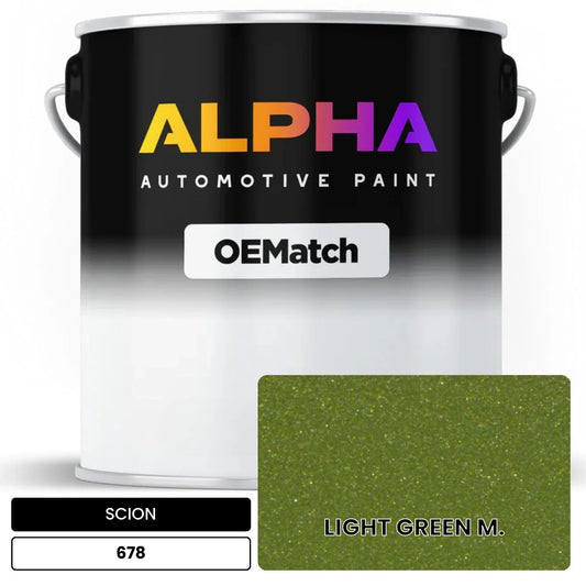SCION LIGHT GREEN M. 678 OEMatch Basecoat