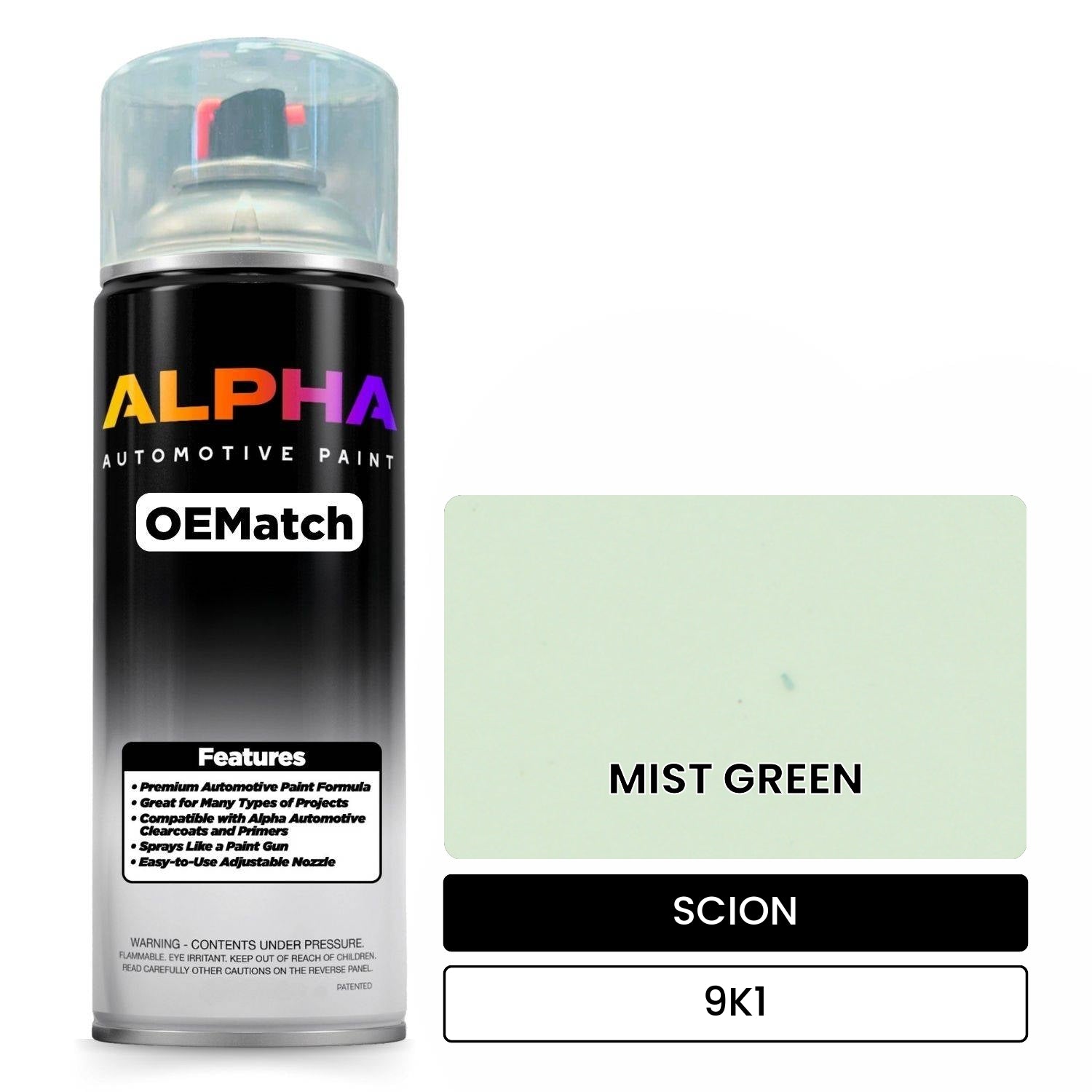 SCION MIST GREEN 9K1 OEMatch Spraycan