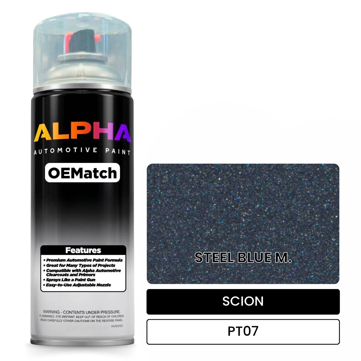SCION STEEL BLUE M. PT07 OEMatch Spraycan