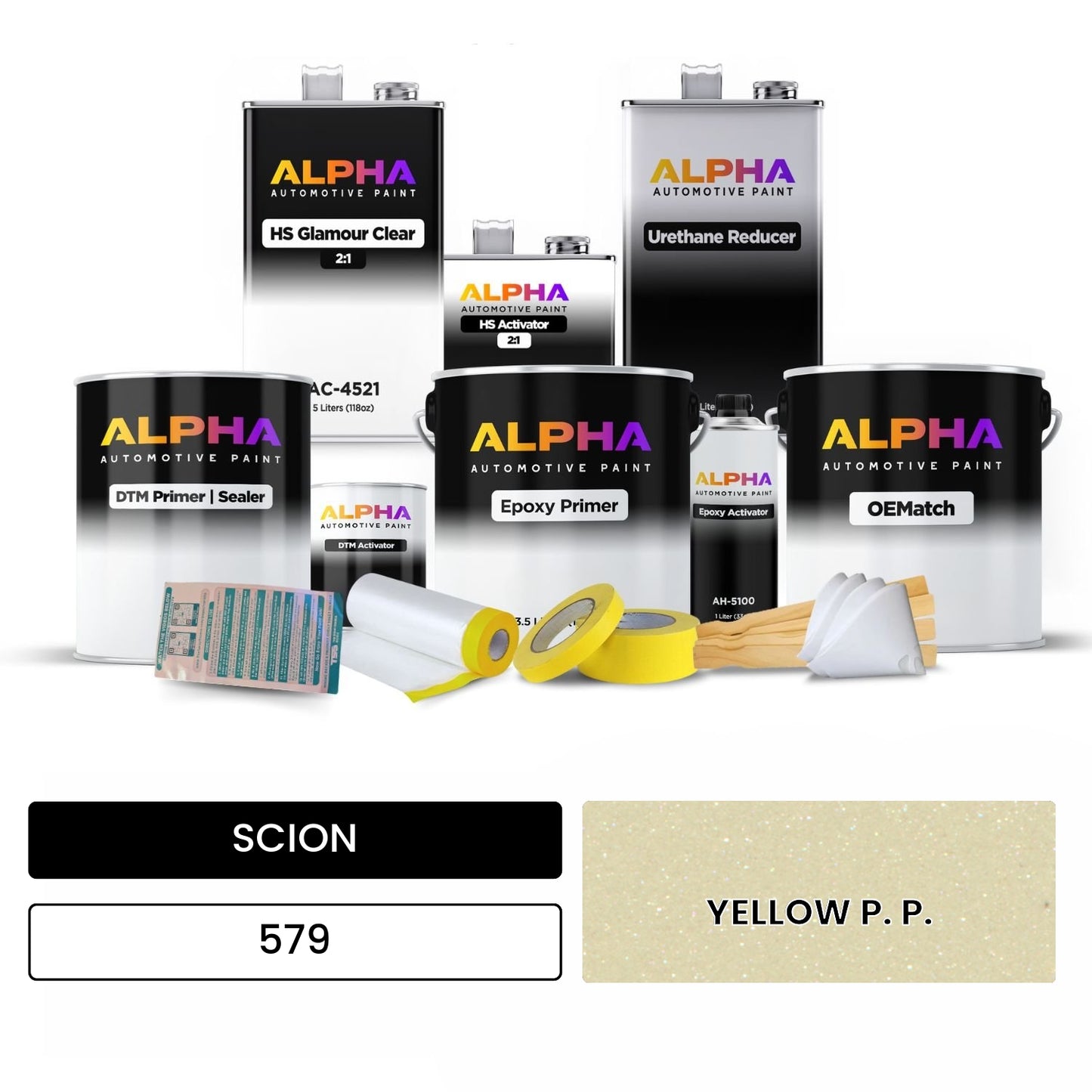 SCION YELLOW P. P. 579 OEMatch Vehicle Paint Kit