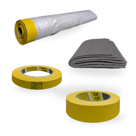 Scuff & Mask Kit for motorcycles - scuff pads, masking tape and drop film
