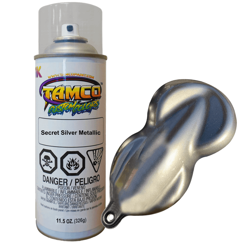 Secret Silver Metallic Spray Can - The Spray Source - Tamco Paint