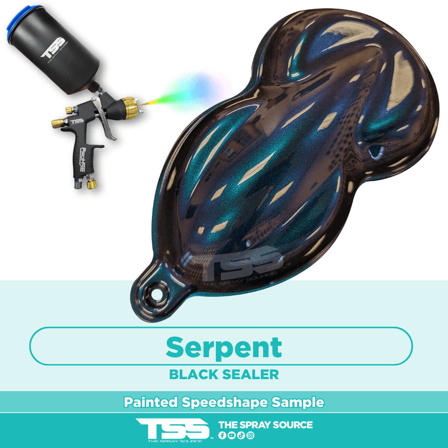 Serpent Pre-Sprayed Speedshape Paint Sample (Black Ground Coat) - The Spray Source - Alpha Pigments