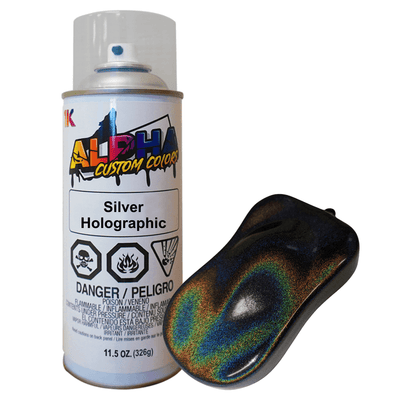 Silver Holographic Pearl Spray Can Midcoat - The Spray Source - Alpha Pigments