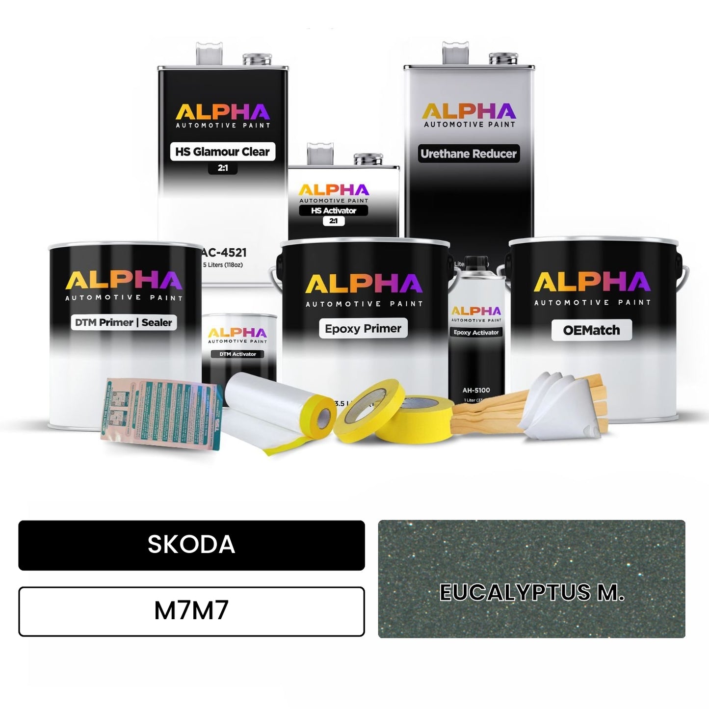 SKODA EUCALYPTUS M. M7M7 OEMatch Vehicle Paint Kit