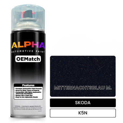 SKODA MITTERNACHTSBLAU M. K5N | OEMatch Automotive Spraycan