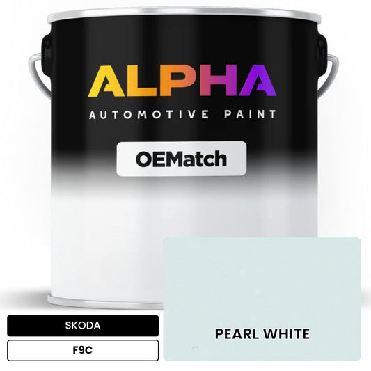 SKODA PEARL WHITE F9C OEMatch Basecoat