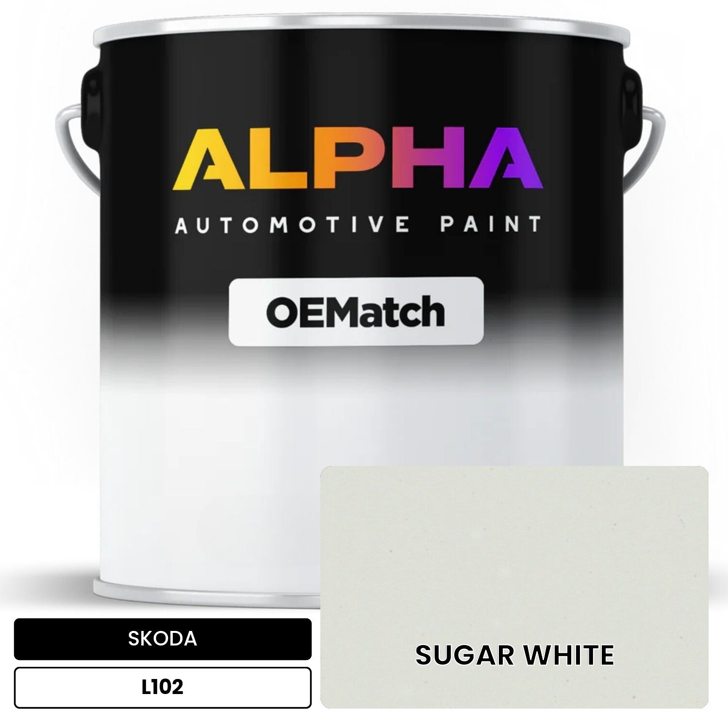 SKODA SUGAR WHITE L102 OEMatch Basecoat