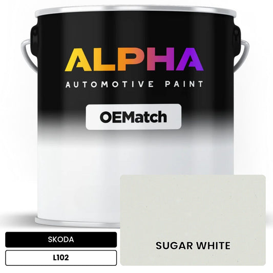 SKODA SUGAR WHITE L102 OEMatch Basecoat
