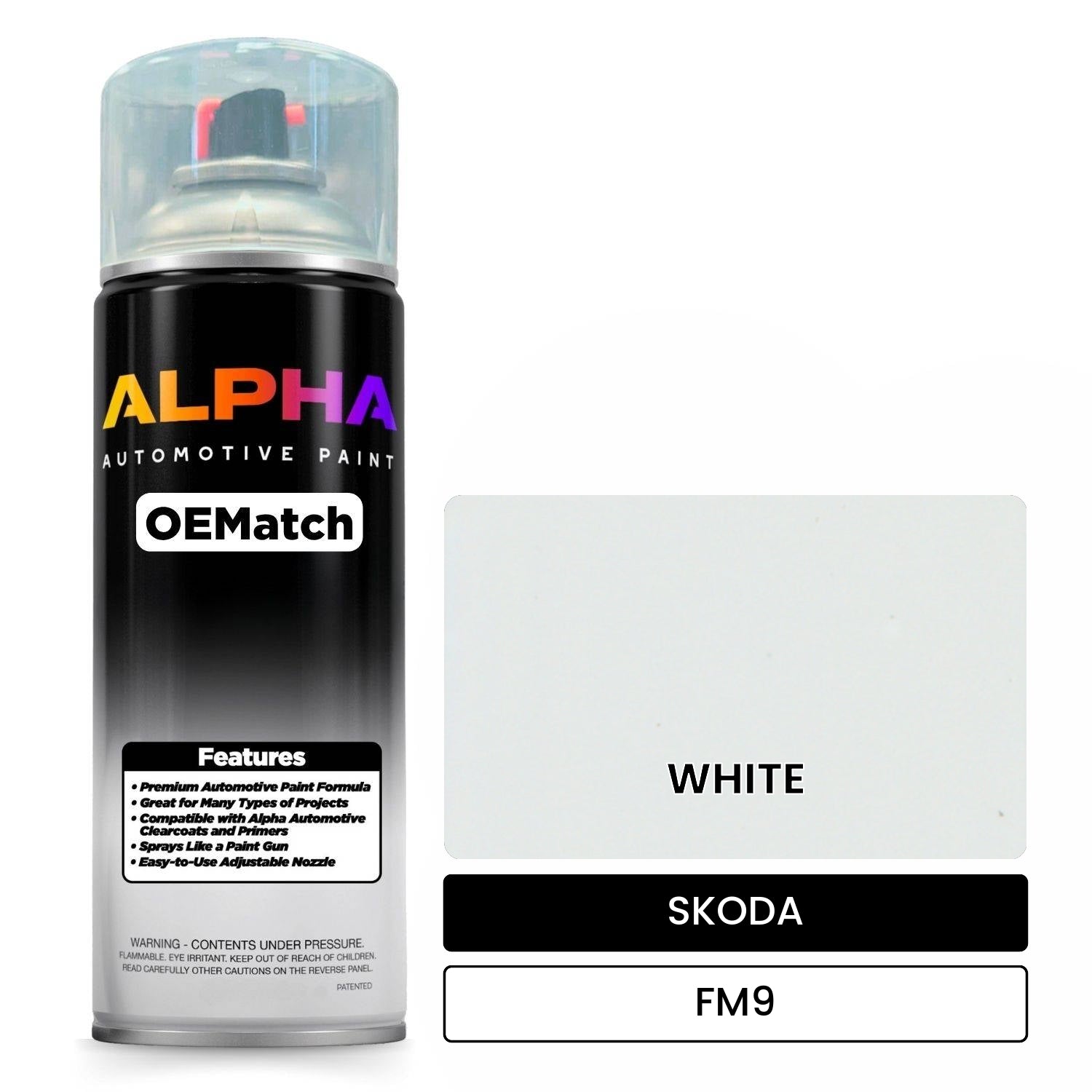 SKODA WHITE FM9 OEMatch Spraycan