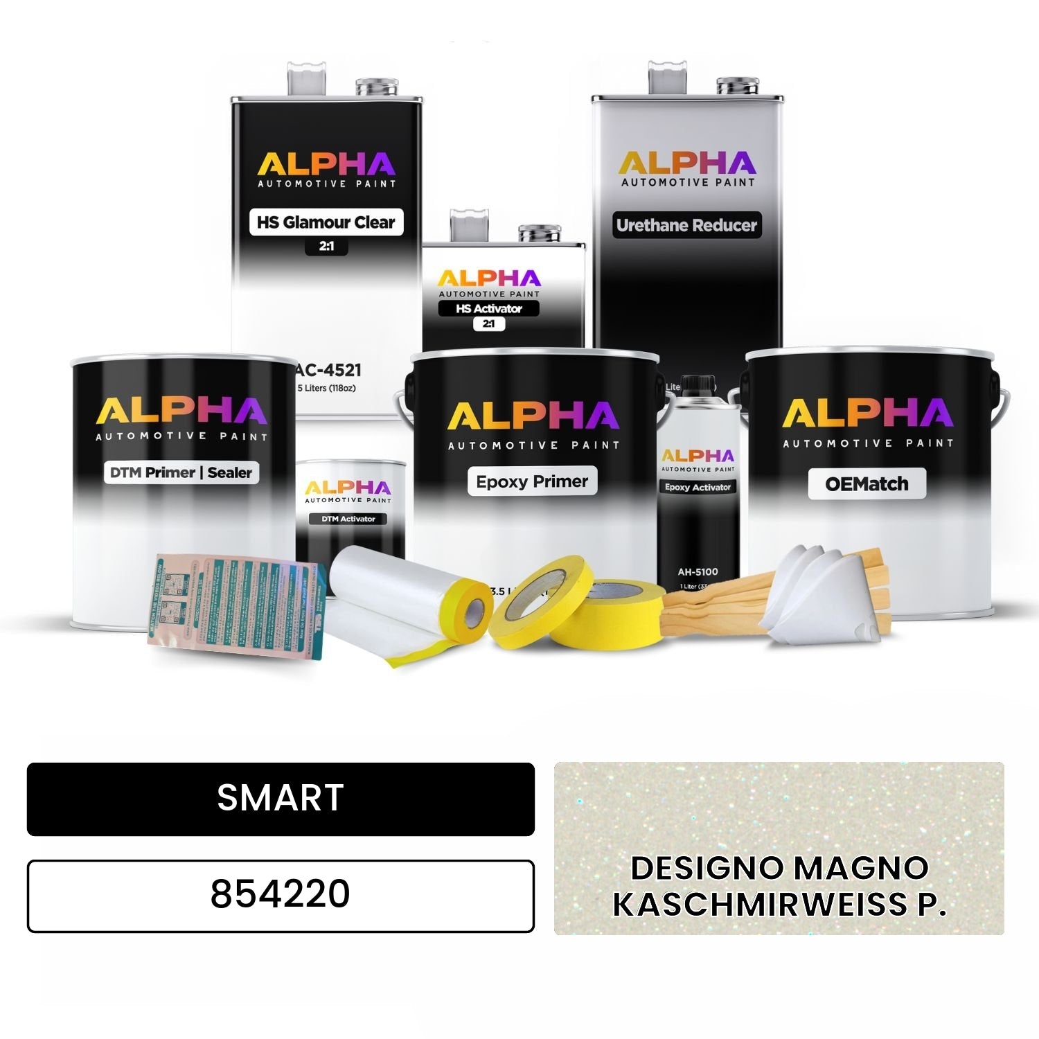 SMART DESIGNO MAGNO KASCHMIRWEISS P. 854220 OEMatch Vehicle Paint Kit