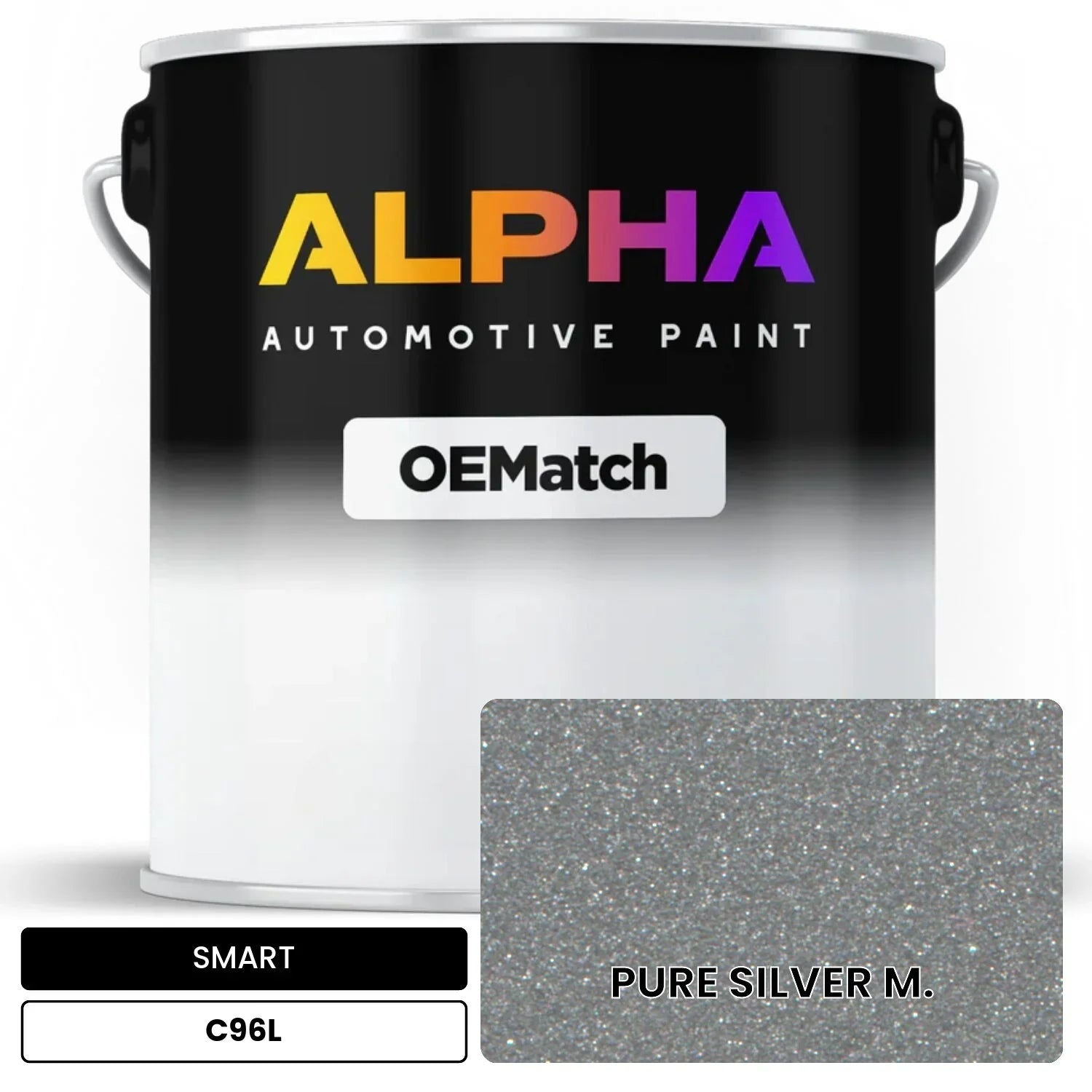 SMART PURE SILVER M. C96L OEMatch Basecoat