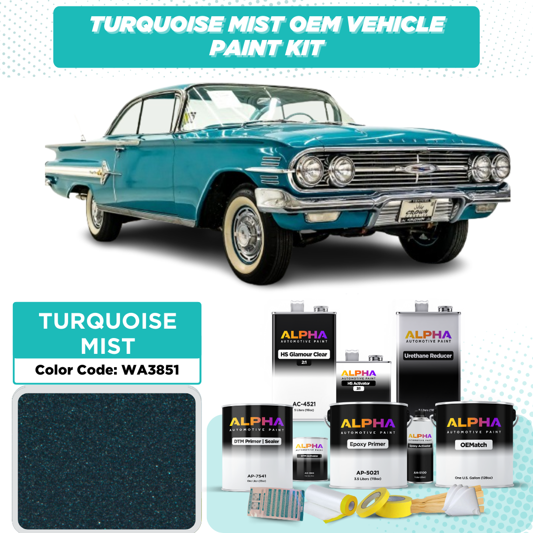 GM Turquoise Mist WA3851 | OEMatch Vehicle Paint Kit