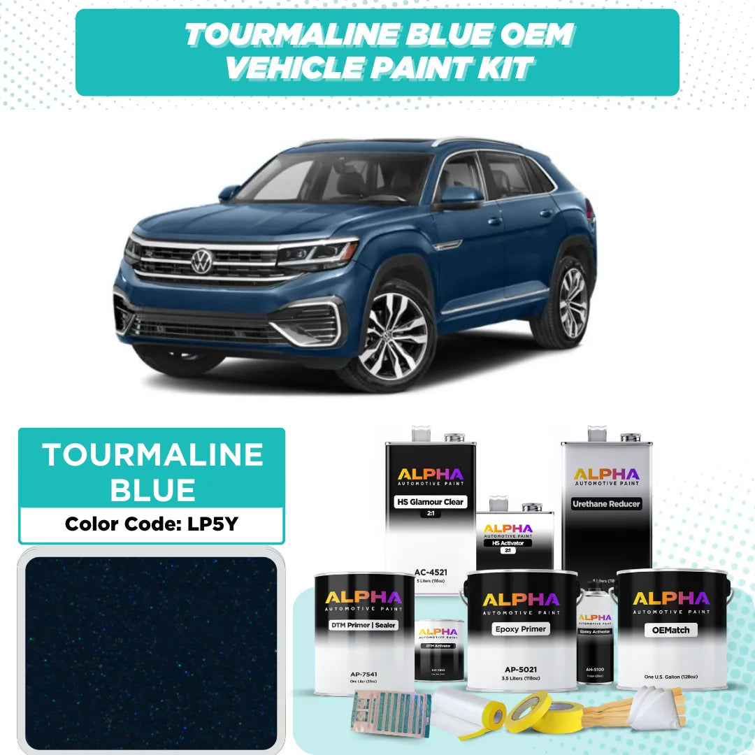 VW TOURMALINE BLUE P. LP5Y / P5Y | OEMatch Vehicle Paint Kit