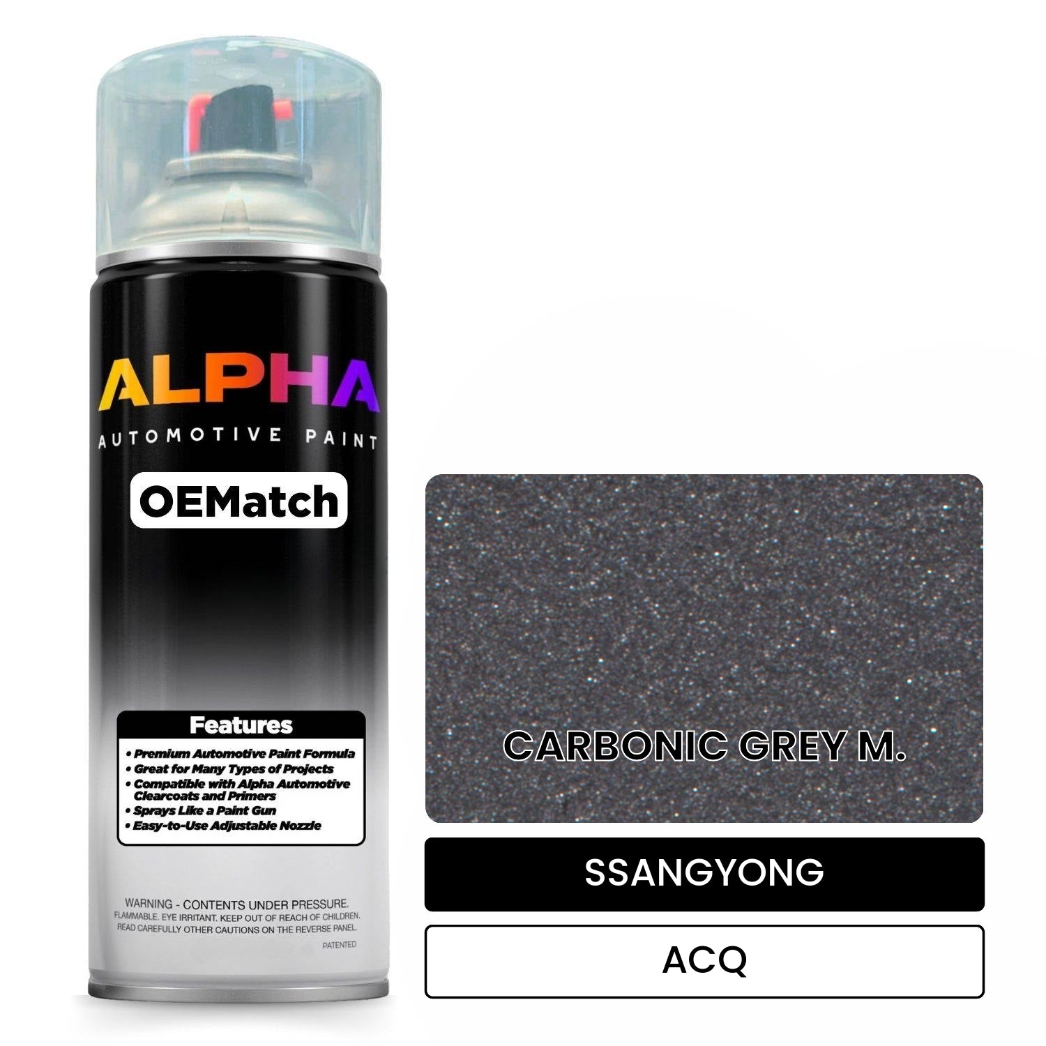SSANGYONG CARBONIC GREY M. ACQ OEMatch Spraycan