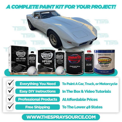 Stars & Stripes White Pearl Extra Large Car Kit (White Ground Coat) - The Spray Source - Tamco Paint