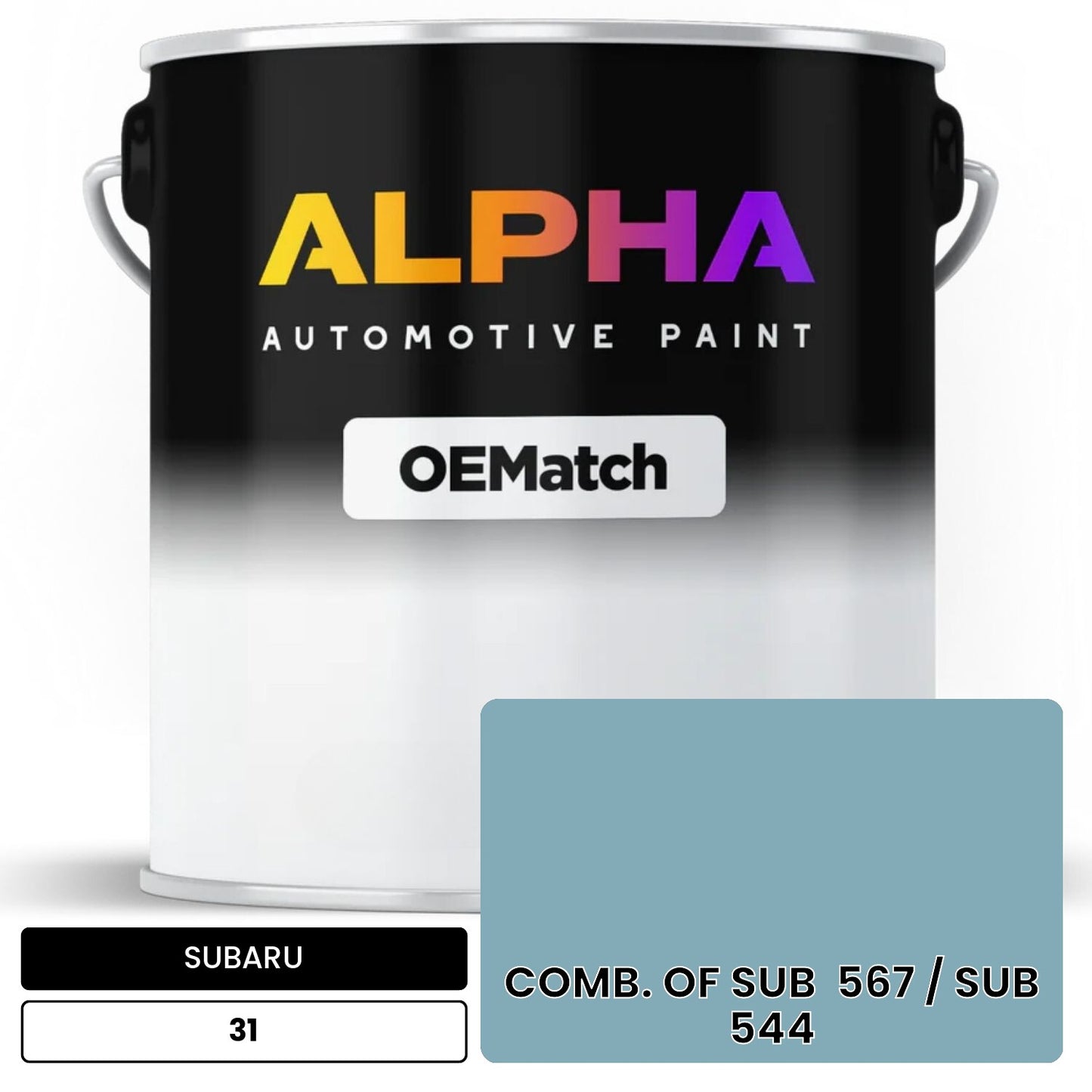 SUBARU COMB. OF SUB  567 / SUB  544 31 OEMatch Basecoat