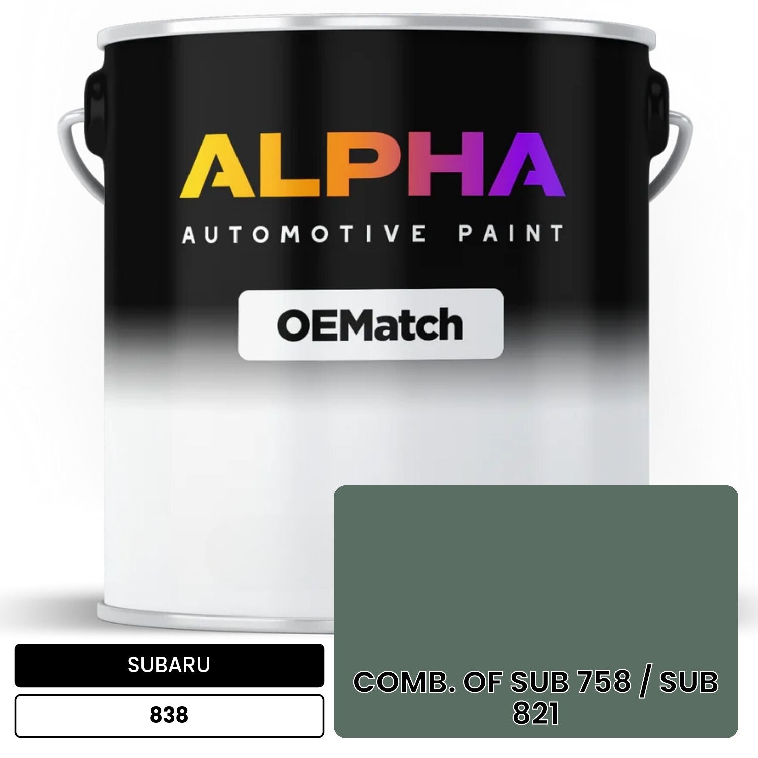 SUBARU COMB. OF SUB 758 / SUB 821 838 OEMatch Basecoat