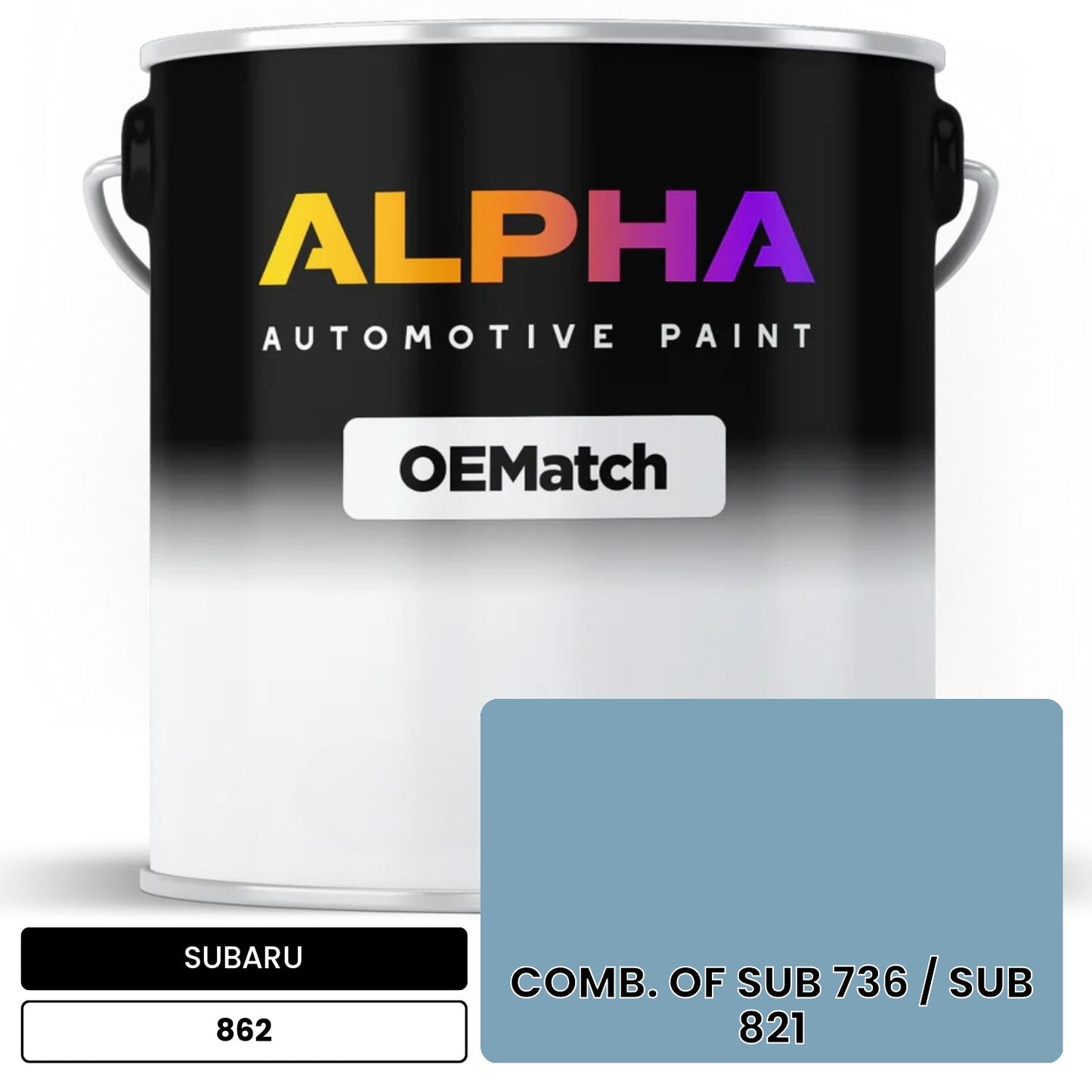 SUBARU COMB. OF SUB 736 / SUB 821 862 OEMatch Basecoat
