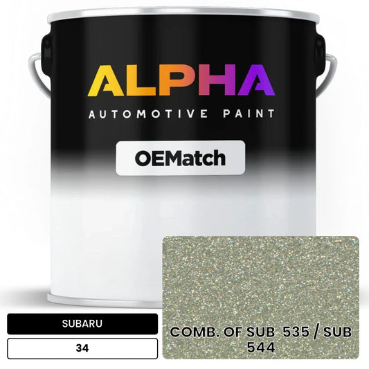 SUBARU COMB. OF SUB  535 / SUB  544 34 OEMatch Basecoat