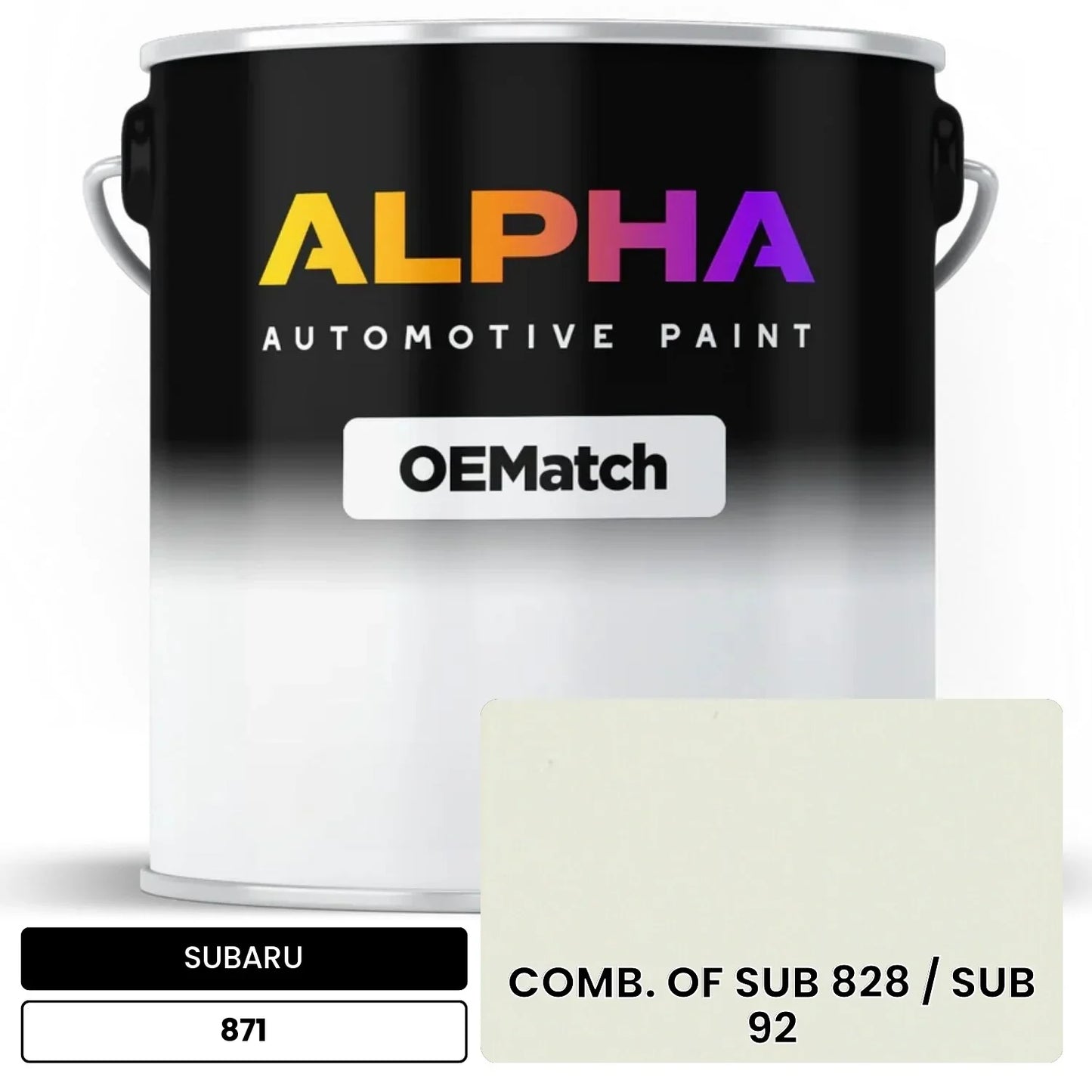 SUBARU COMB. OF SUB 828 / SUB 92 871 OEMatch Basecoat