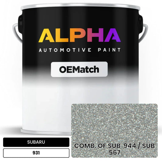 SUBARU COMB. OF SUB  944 / SUB  567 931 OEMatch Basecoat