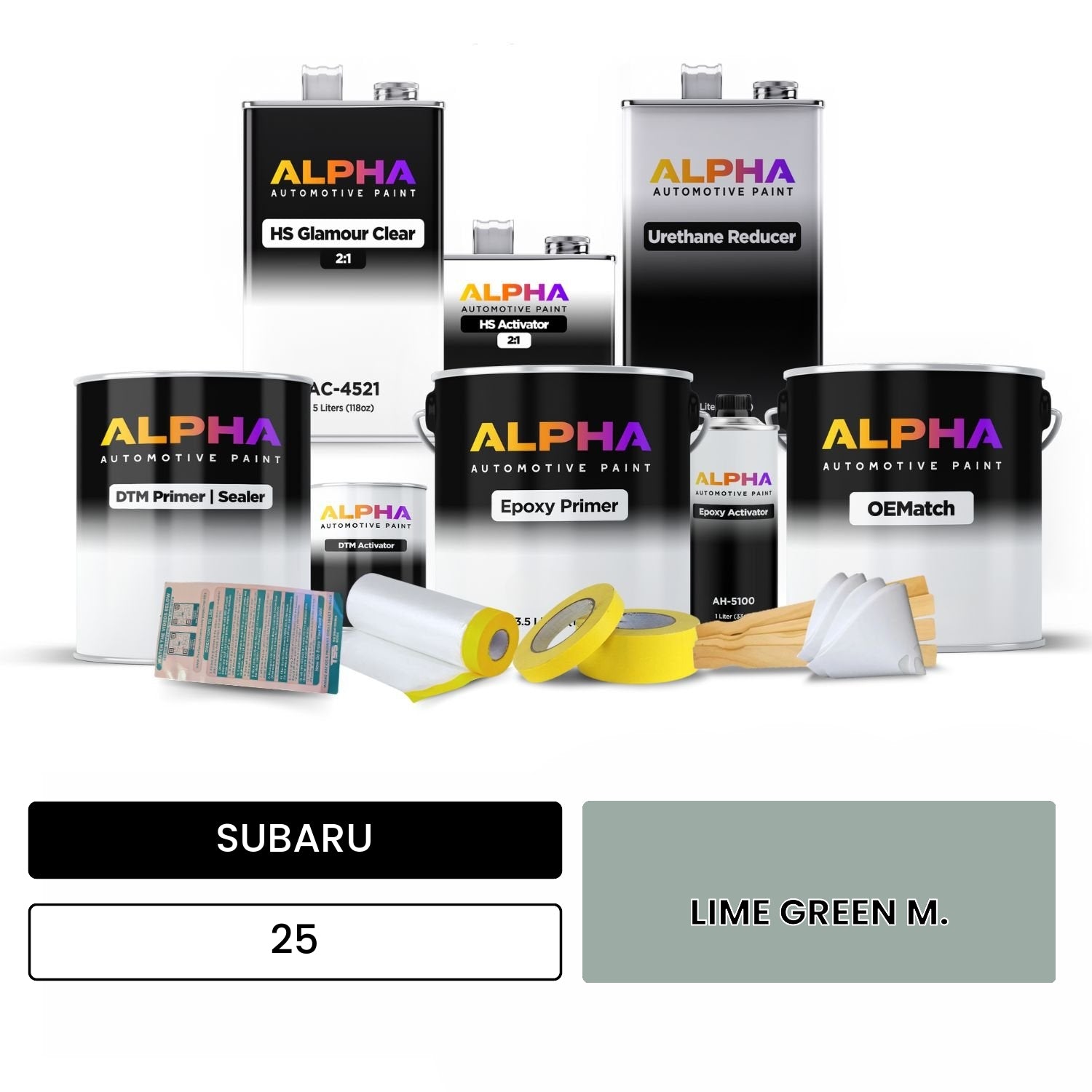 SUBARU LIME GREEN M. 25 OEMatch Vehicle Paint Kit