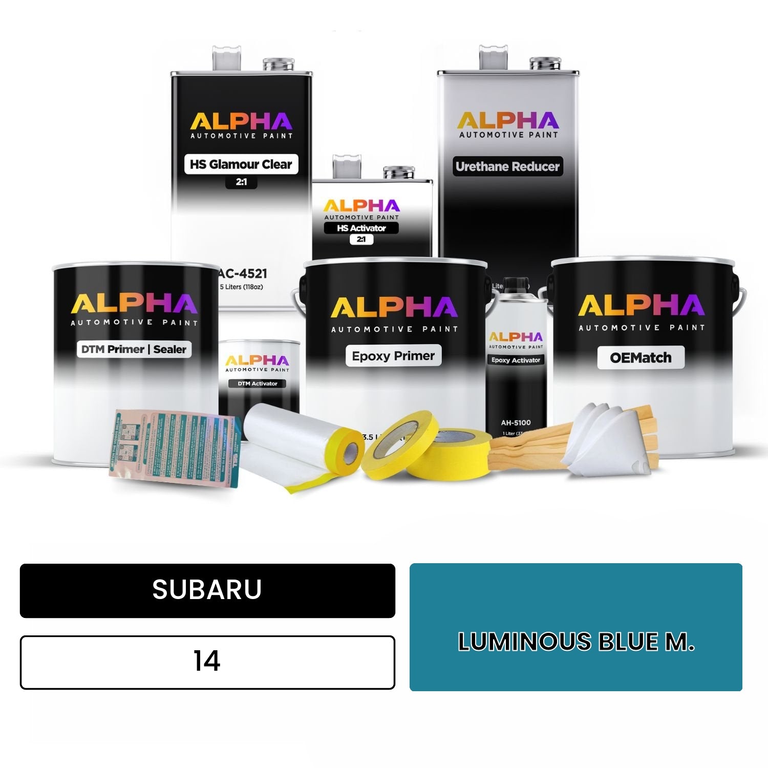SUBARU LUMINOUS BLUE M. 14 OEMatch Vehicle Paint Kit