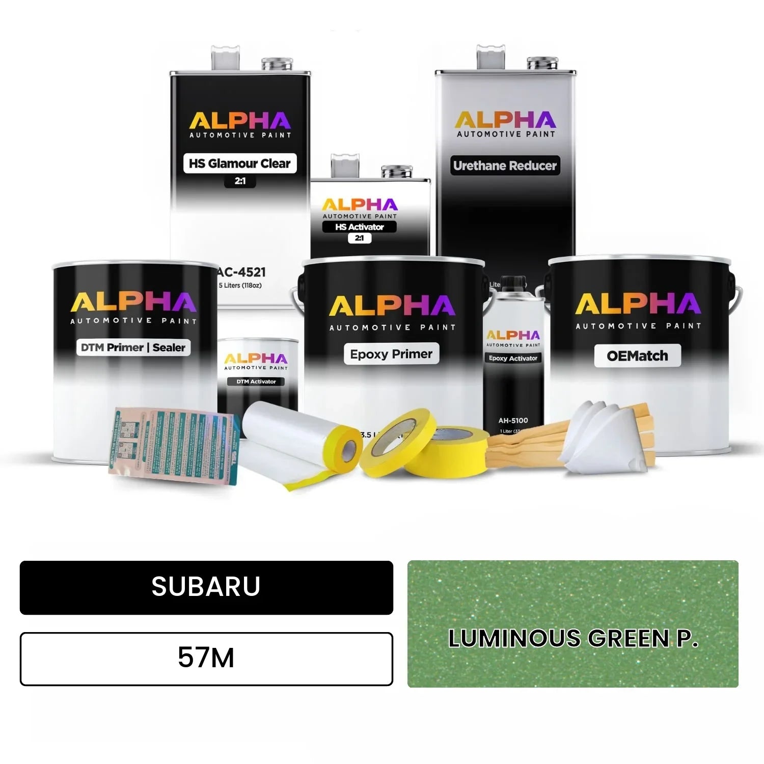 SUBARU LUMINOUS GREEN P. 57M OEMatch Vehicle Paint Kit
