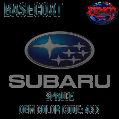 Subaru Spruce | 433 | 1994-2001 | OEM Basecoat - The Spray Source - Tamco Paint Manufacturing