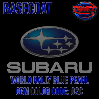 Subaru World Rally Blue Pearl | 02C | 2002-2014 | OEM Basecoat - The Spray Source - Tamco Paint Manufacturing