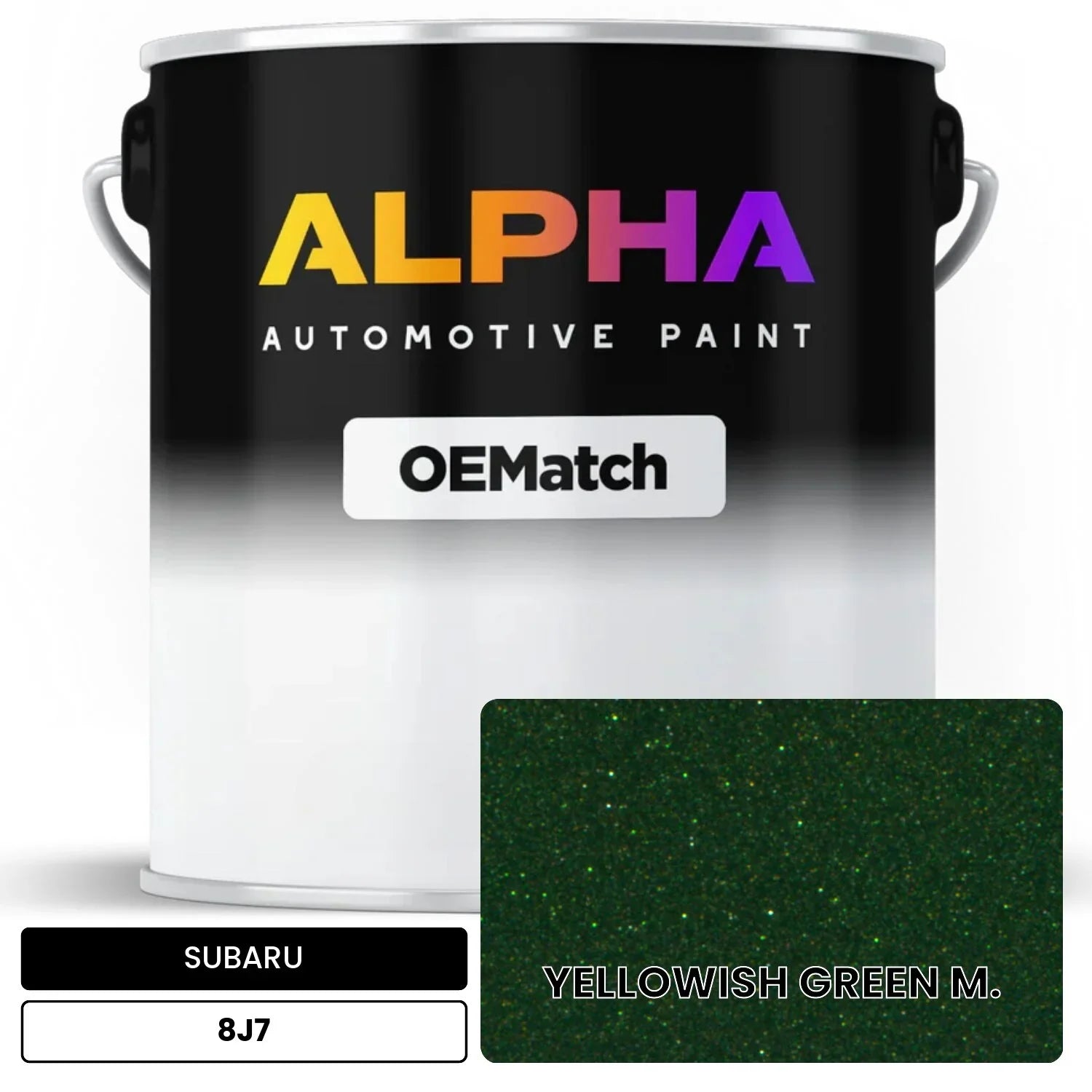 SUBARU YELLOWISH GREEN M. 8J7 OEMatch Basecoat