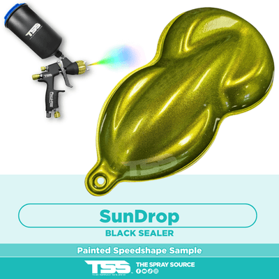 Sundrop Pre-Sprayed Speedshape Paint Sample (Black Ground Coat) - The Spray Source - Alpha Pigments