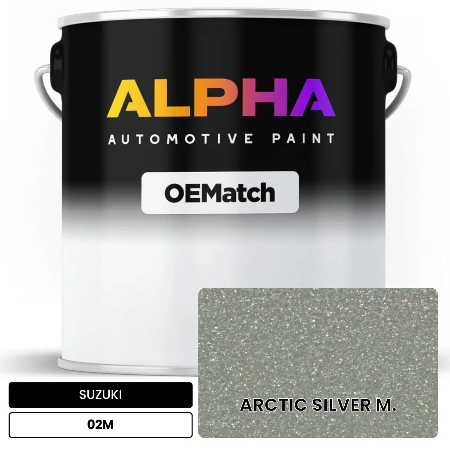 SUZUKI ARCTIC SILVER M. 02M OEMatch Basecoat