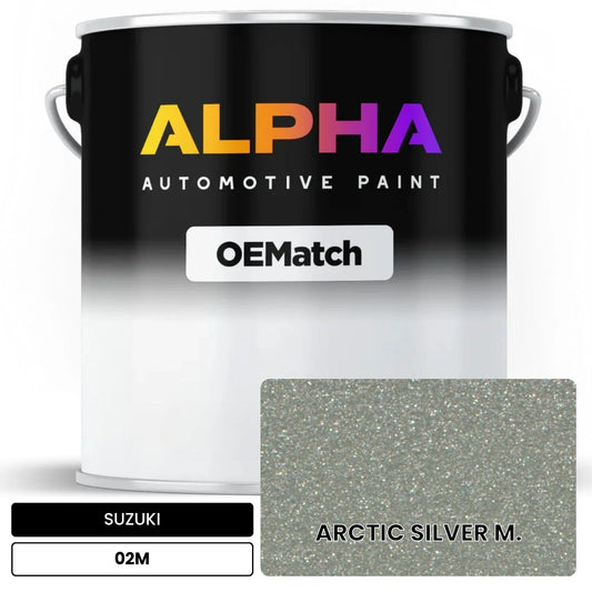 SUZUKI ARCTIC SILVER M. 02M OEMatch Basecoat