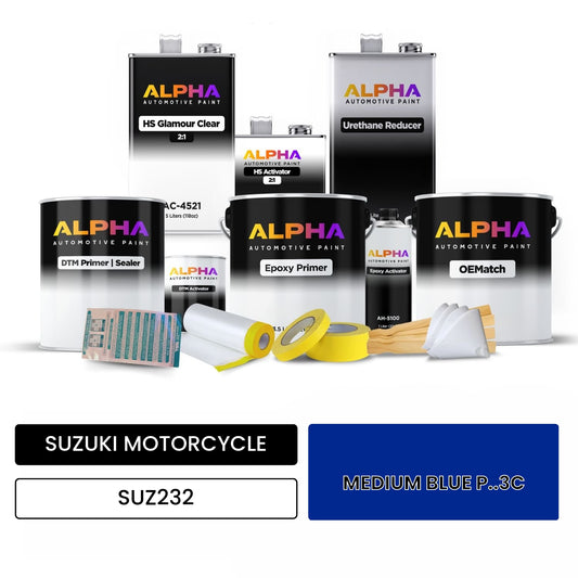 SUZUKI MOTORCYCLE MEDIUM BLUE P..3C SUZ232 OEMatch Vehicle Paint Kit