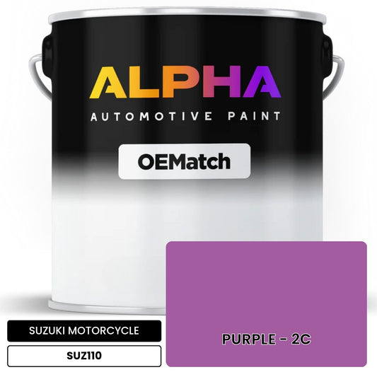 SUZUKI MOTORCYCLE PURPLE - 2C SUZ110 OEMatch Basecoat