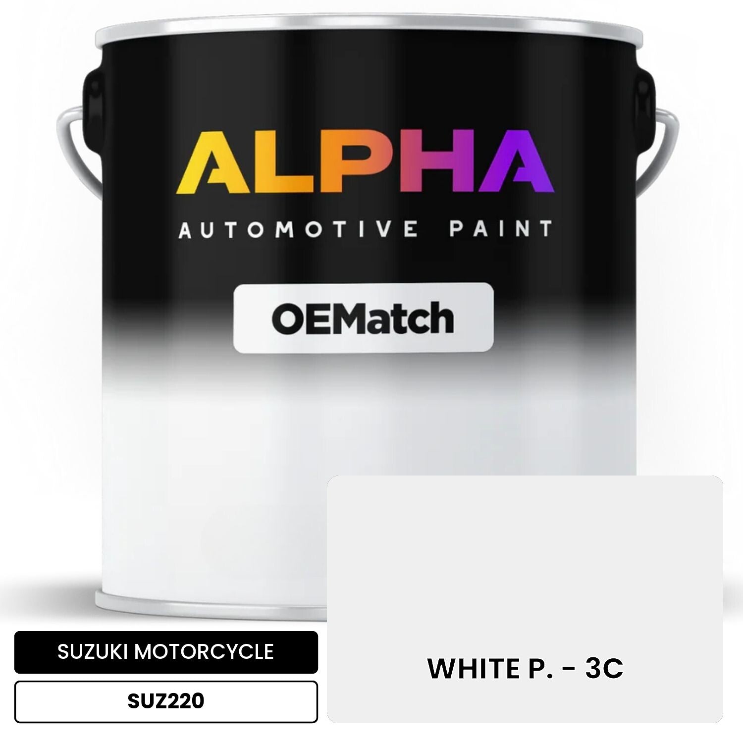 SUZUKI MOTORCYCLE WHITE P. - 3C SUZ220 OEMatch Basecoat