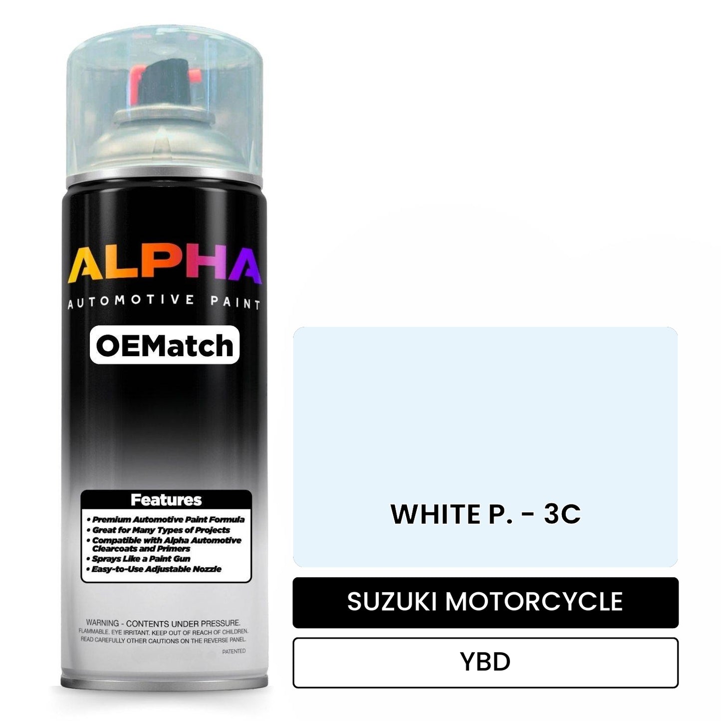 SUZUKI MOTORCYCLE WHITE P. - 3C YBD OEMatch Spraycan