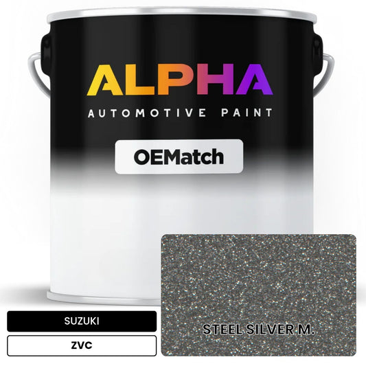SUZUKI STEEL SILVER M. ZVC OEMatch Basecoat