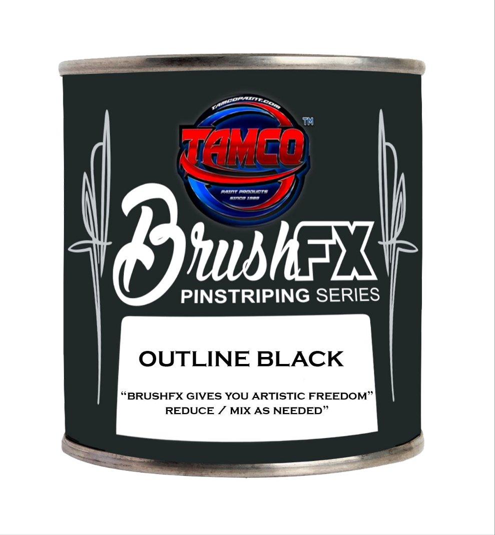 Tamco Outline Black Brush FX Pinstriping Series - The Spray Source - Tamco Paint