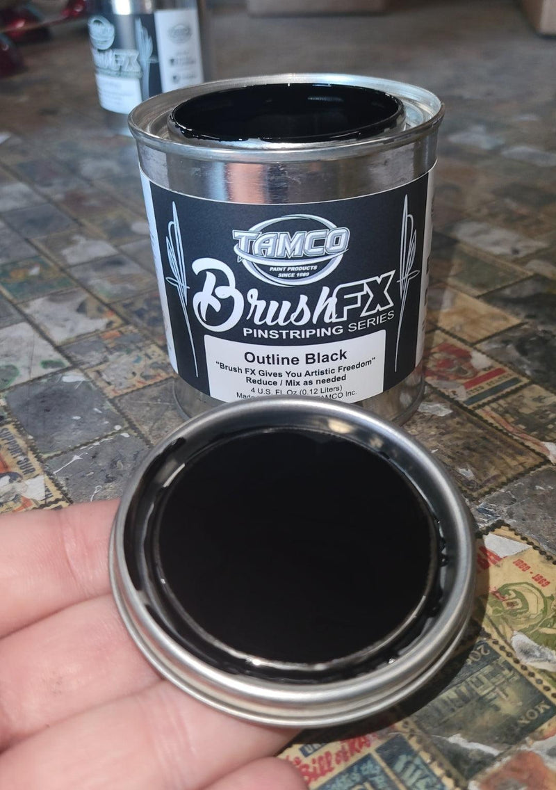 Tamco Outline Black Brush FX Pinstriping Series - The Spray Source - Tamco Paint