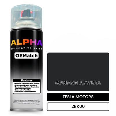 TESLA MOTORS OBSIDIAN BLACK M. 2BK00 | OEMatch Automotive Spraycan