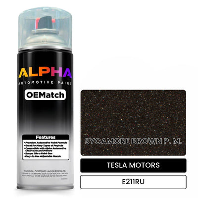 TESLA MOTORS SYCAMORE BROWN P. M. E211RU | OEMatch Automotive Spraycan